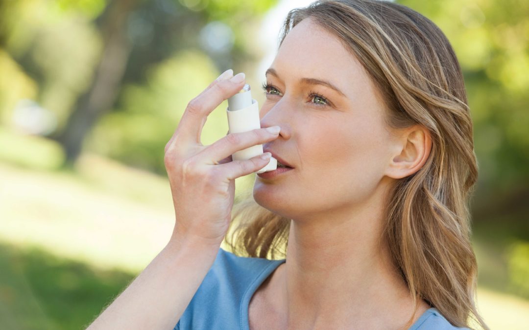 Woman with Inhaler
