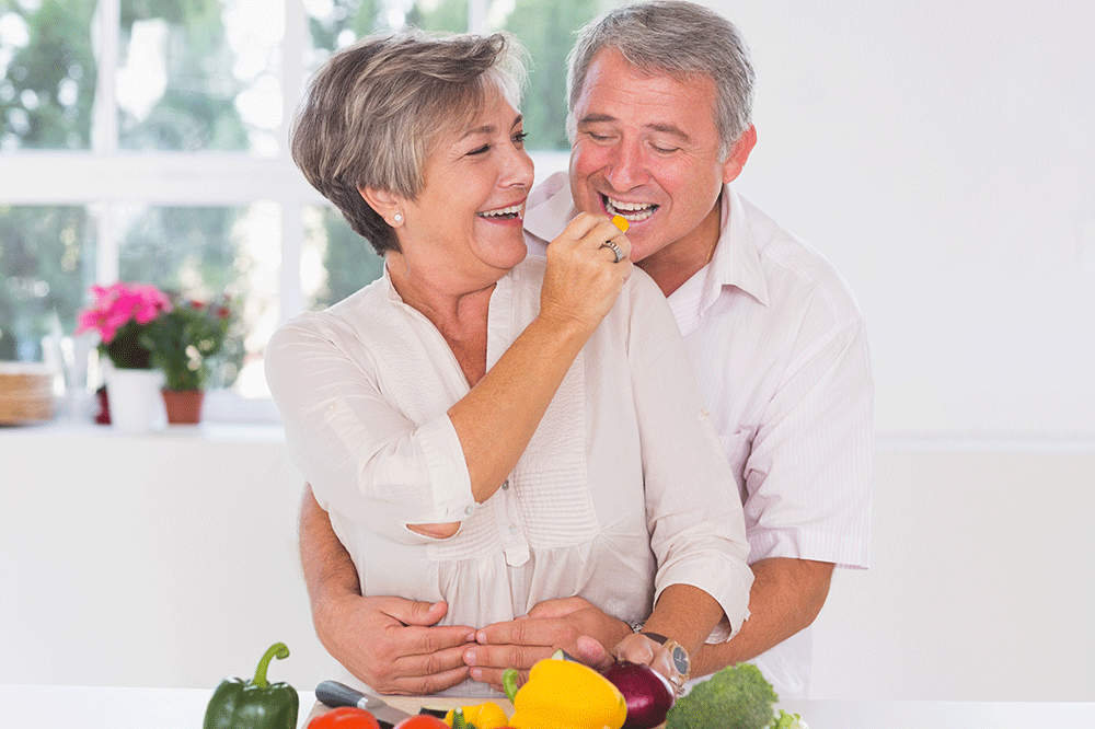 Couple Eating Healthy Together